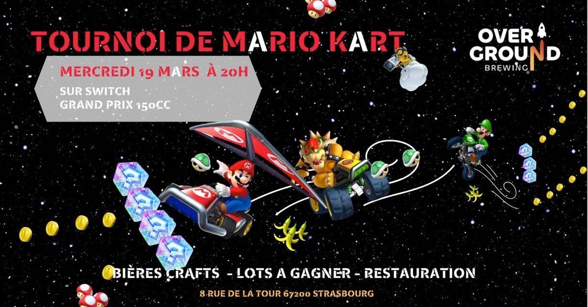 Tournoi Mario Kart chez Overground Brewing 