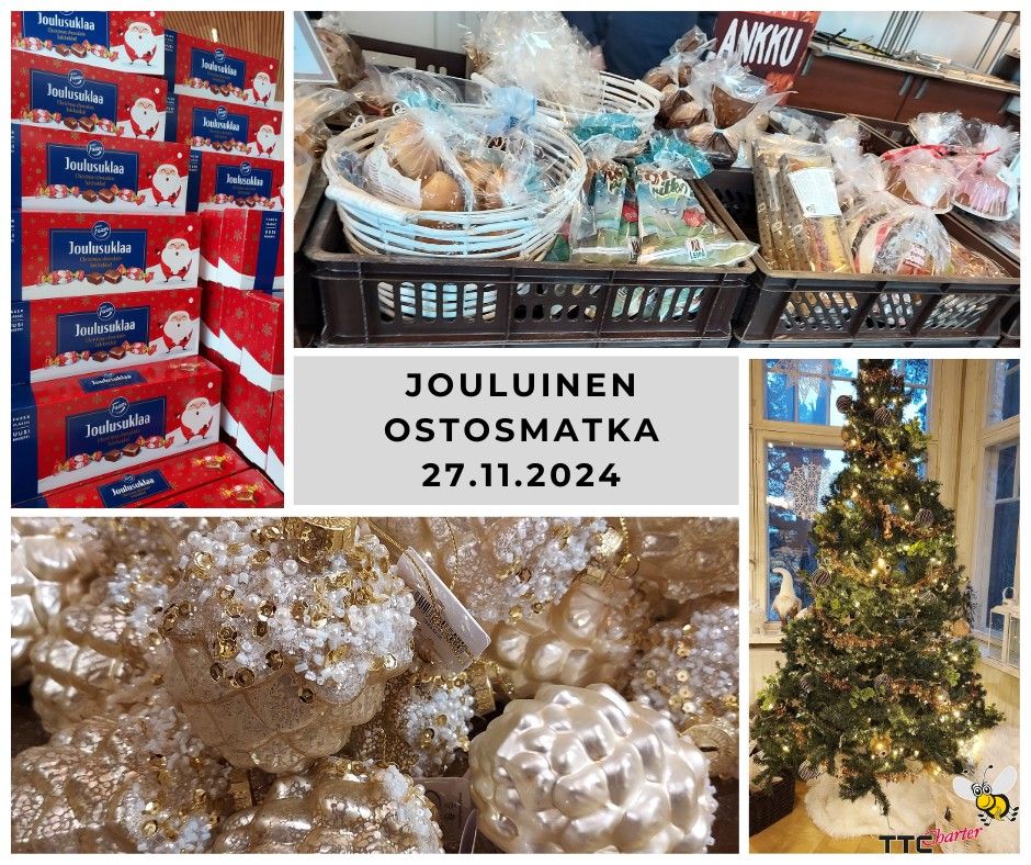 Jouluinen ostosmatka Havi, Fazerila, Weiste Turusta l\u00e4htien 27.11.2024