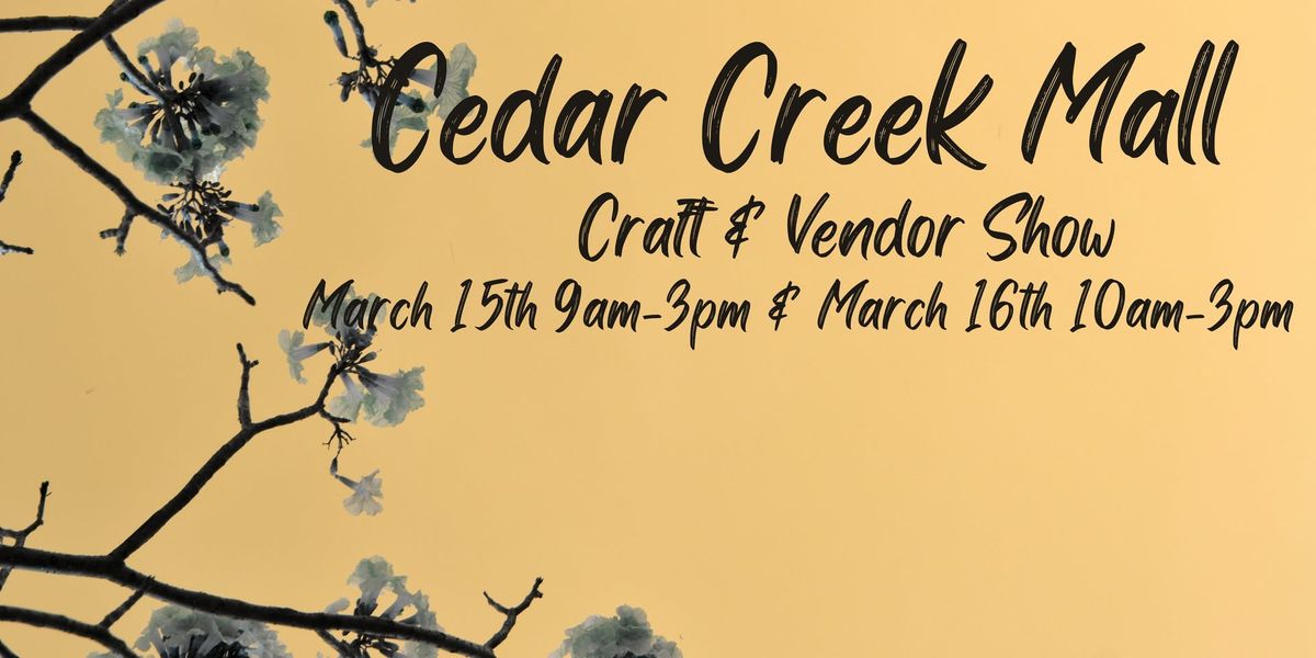 Annual March 15th & 16th Craft & Vendor Show