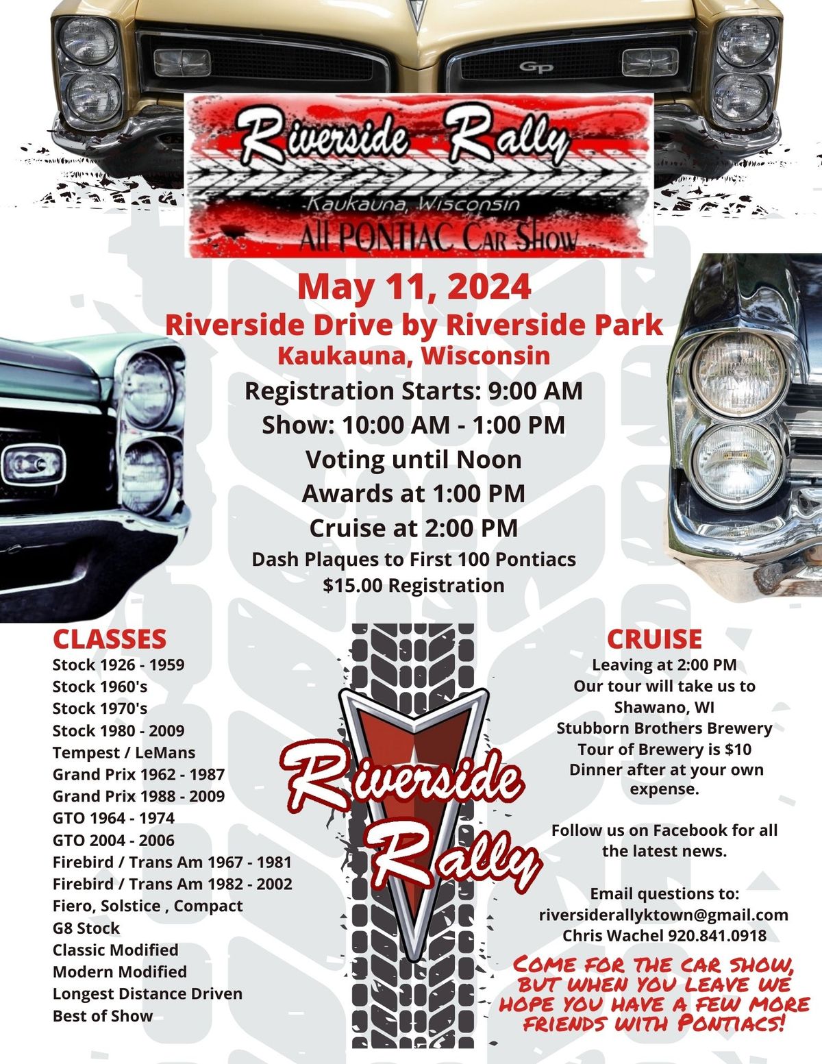 Riverside Rally - All Pontiac Car Show - Kaukauna, WI