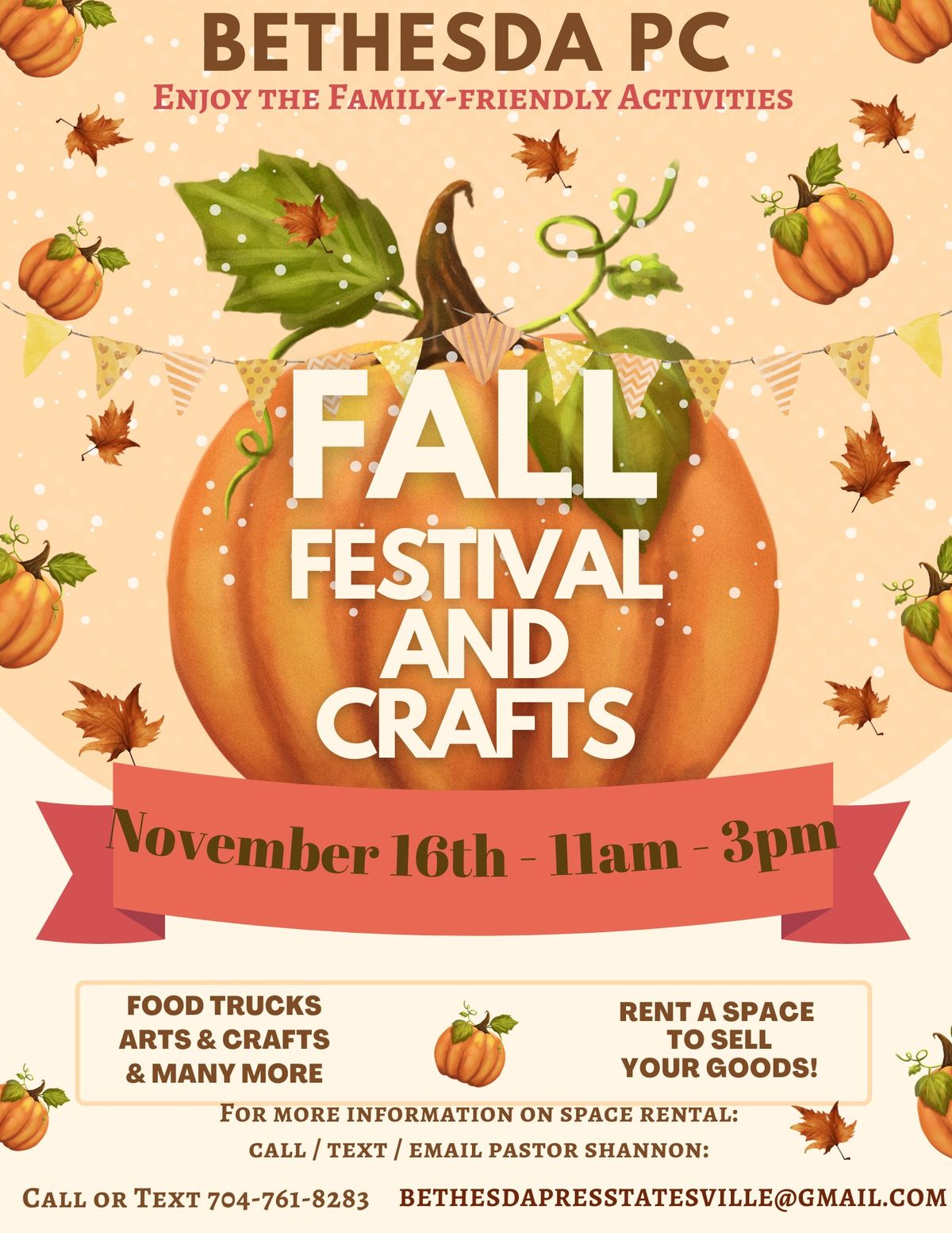 Vendors \/ Crafters \/ Small Business Owners Needed for Fall Festival & Craft Fair