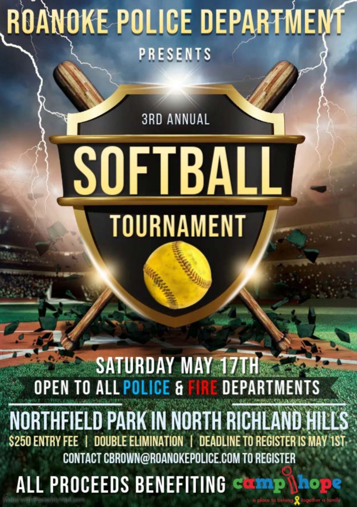 3rd Annual Roanoke Police Department Softball Tournament