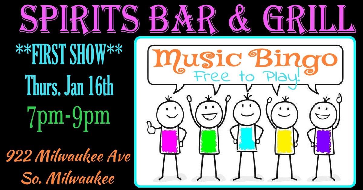 Spirit's Bar & Grill MUSIC BINGO with Pam's Fun Factor