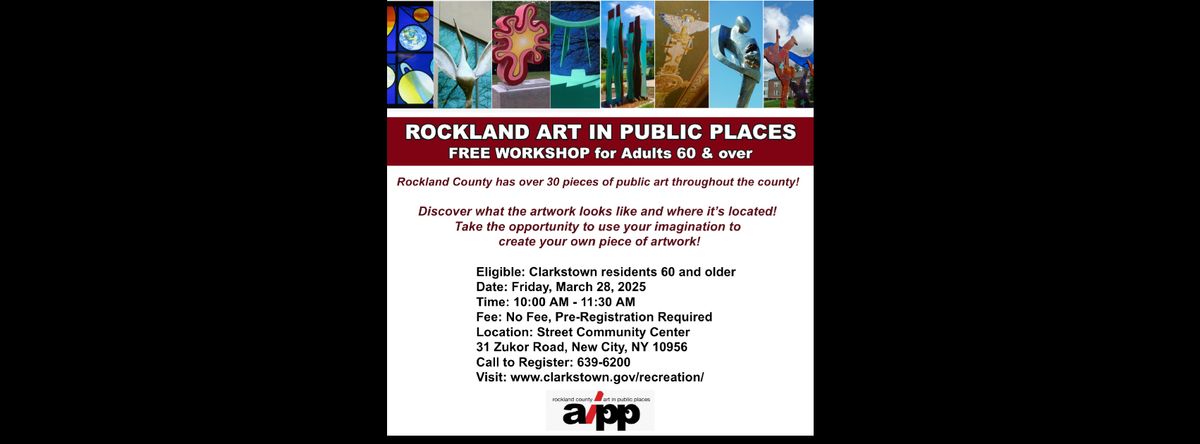 FREE Public Art Workshop for ADULTS