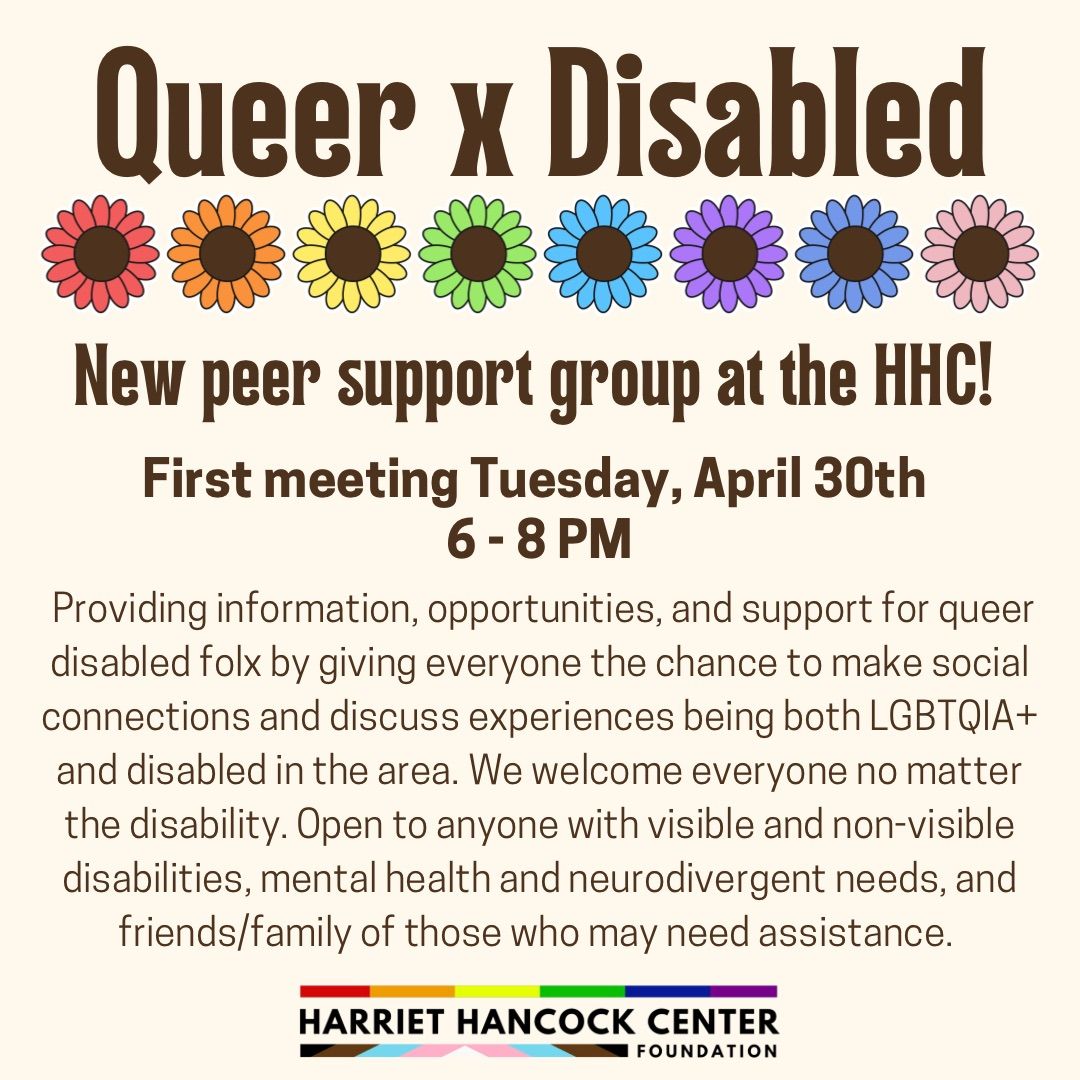 *New* Queer x Disabled Social and Peer Support Group