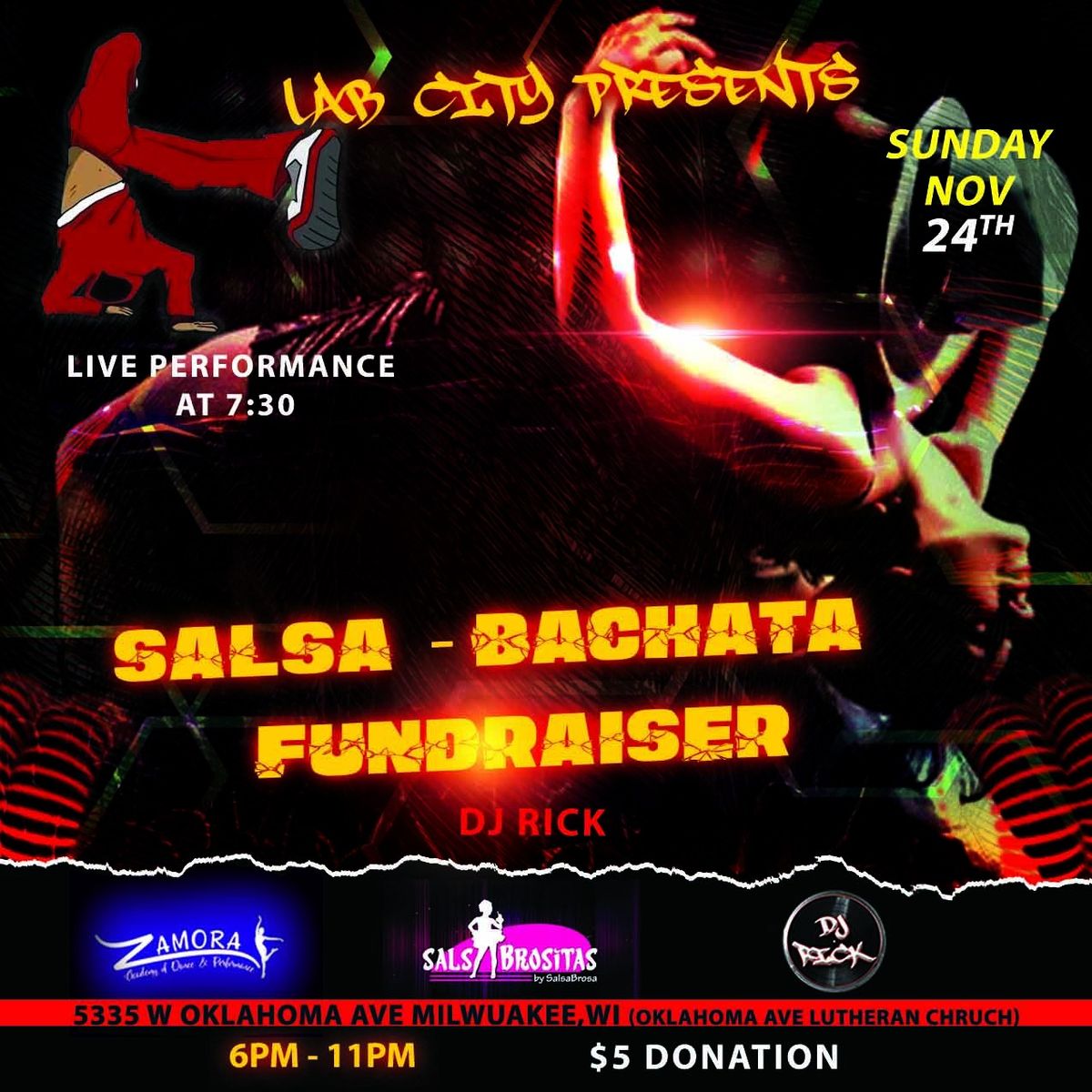 SALSA-BACHATA FUNDRAISER for LAB CITY