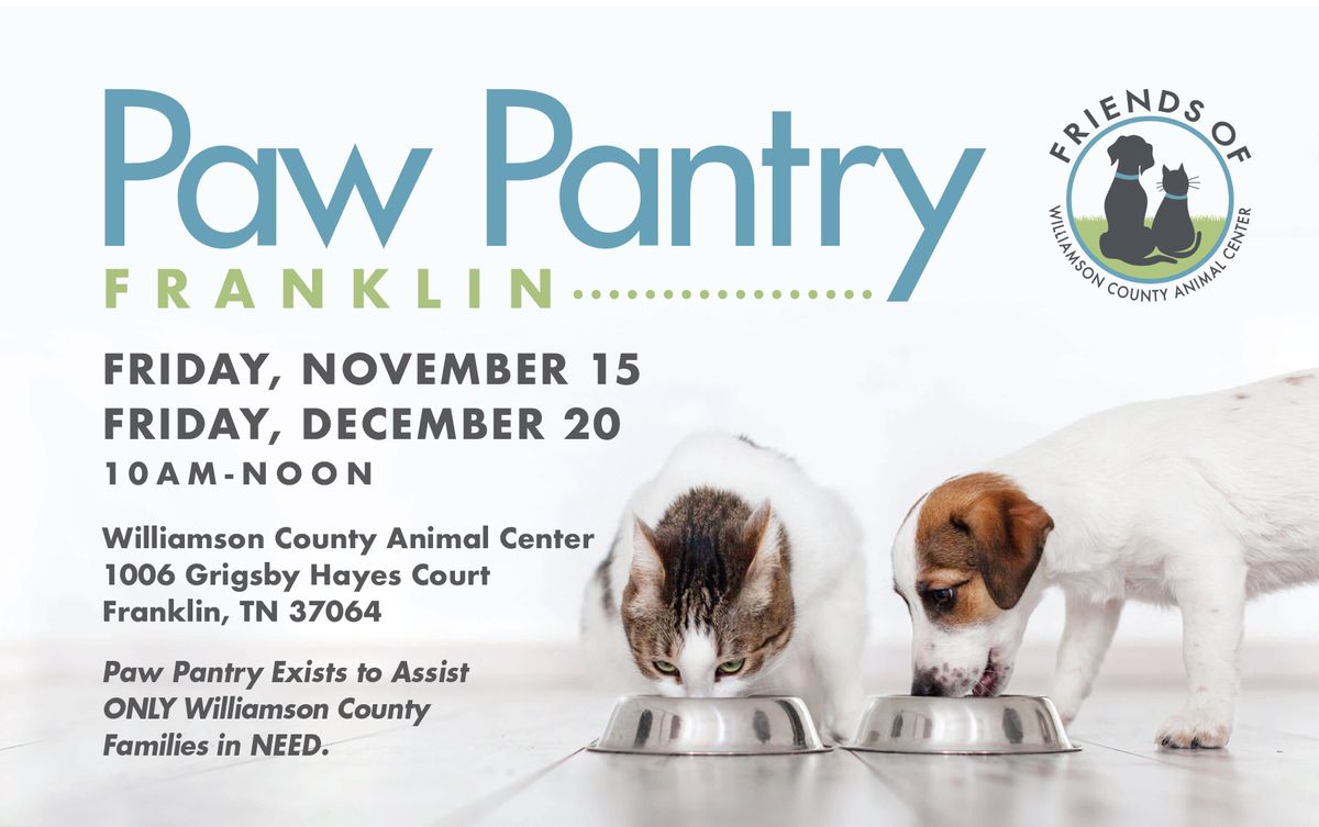 WCAC Paw Pantry - Franklin 