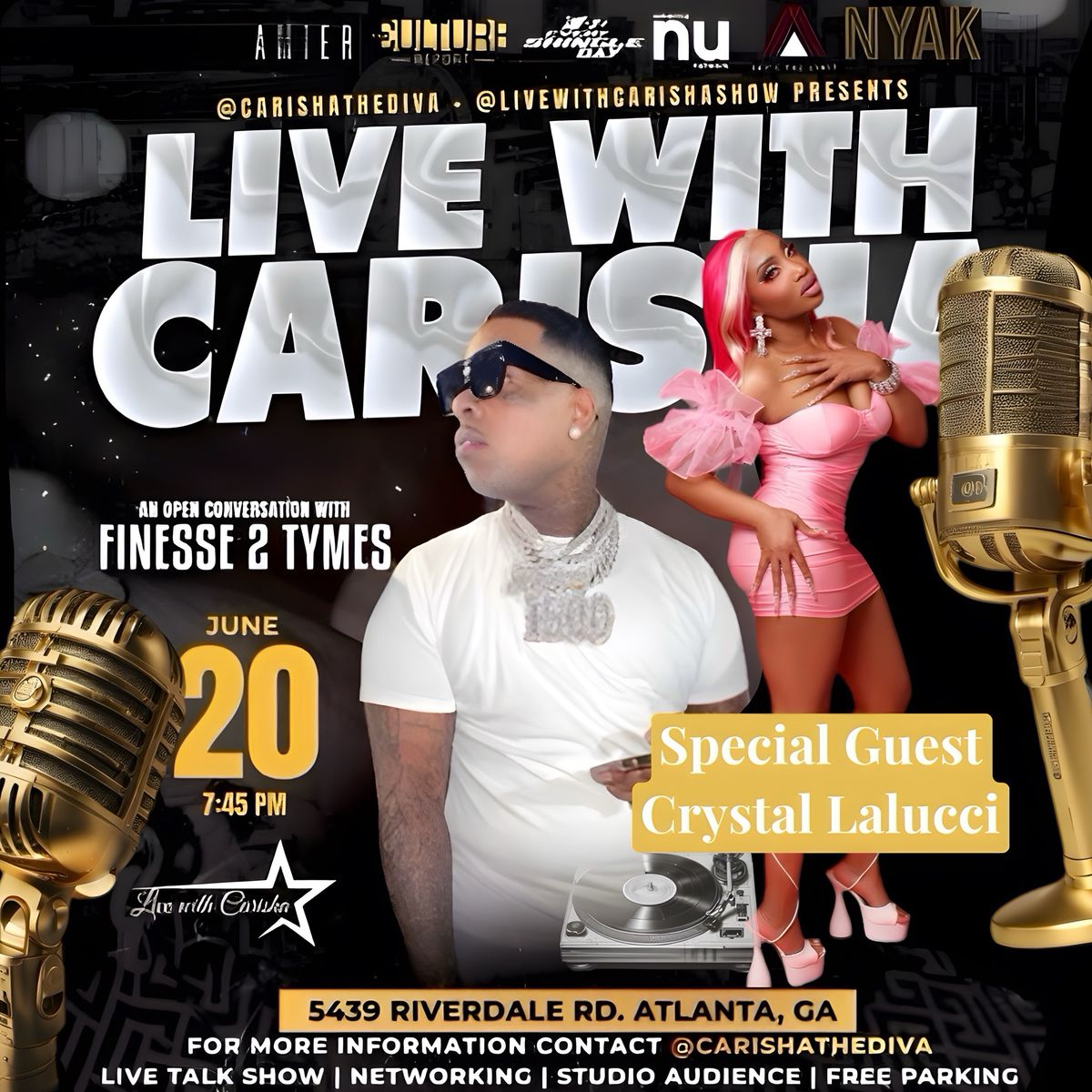 Live With Carisha Starring Finesse 2 Tymes Thursday June 20th