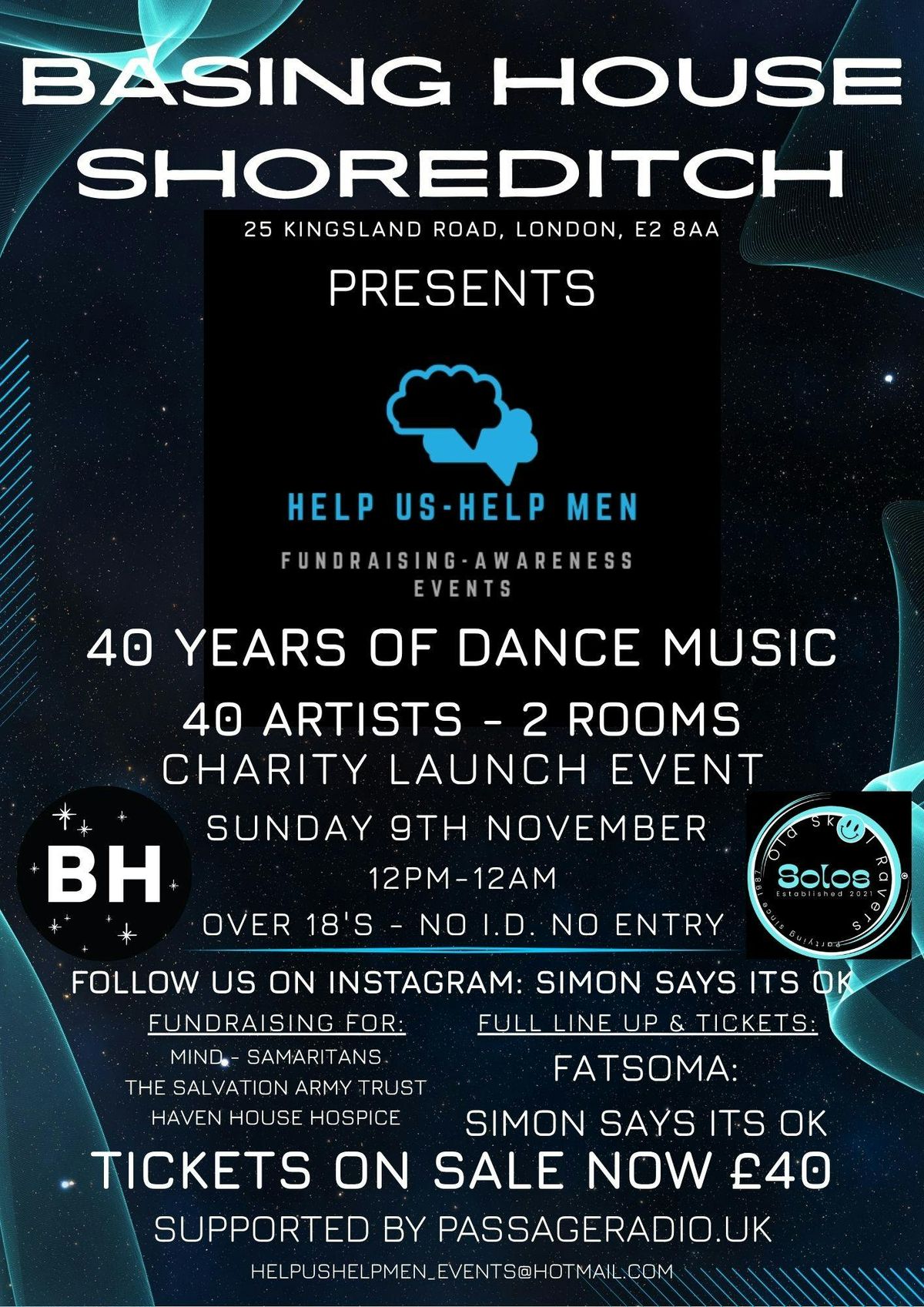 HELP US-HELP MEN - CHARITY FUNDRAISING EVENT