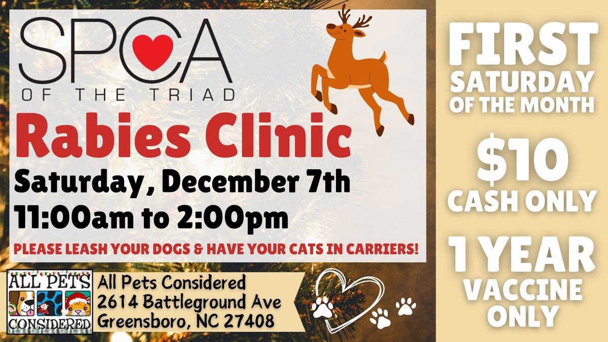 SPCA Rabies Clinic at All Pets Considered