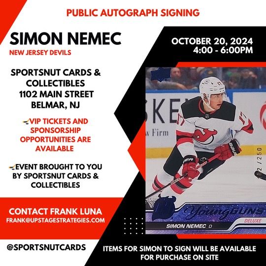 Simon Nemec Public Autograph Signing!