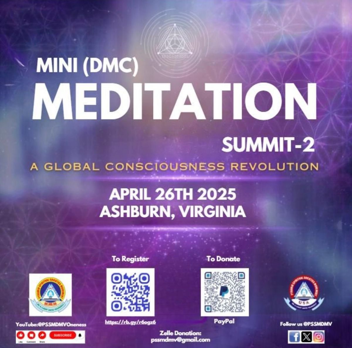 PSSM DMV Mini Meditation Summit-2 (Mini Dhyana Maha Chakram)-Ashburn, Virginia