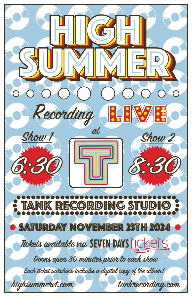 High Summer - LIVE Recording @ Tank Recording Studio!