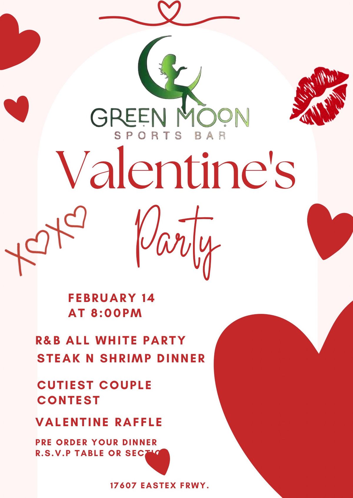 Green Moon R&B Valentine All White Party 