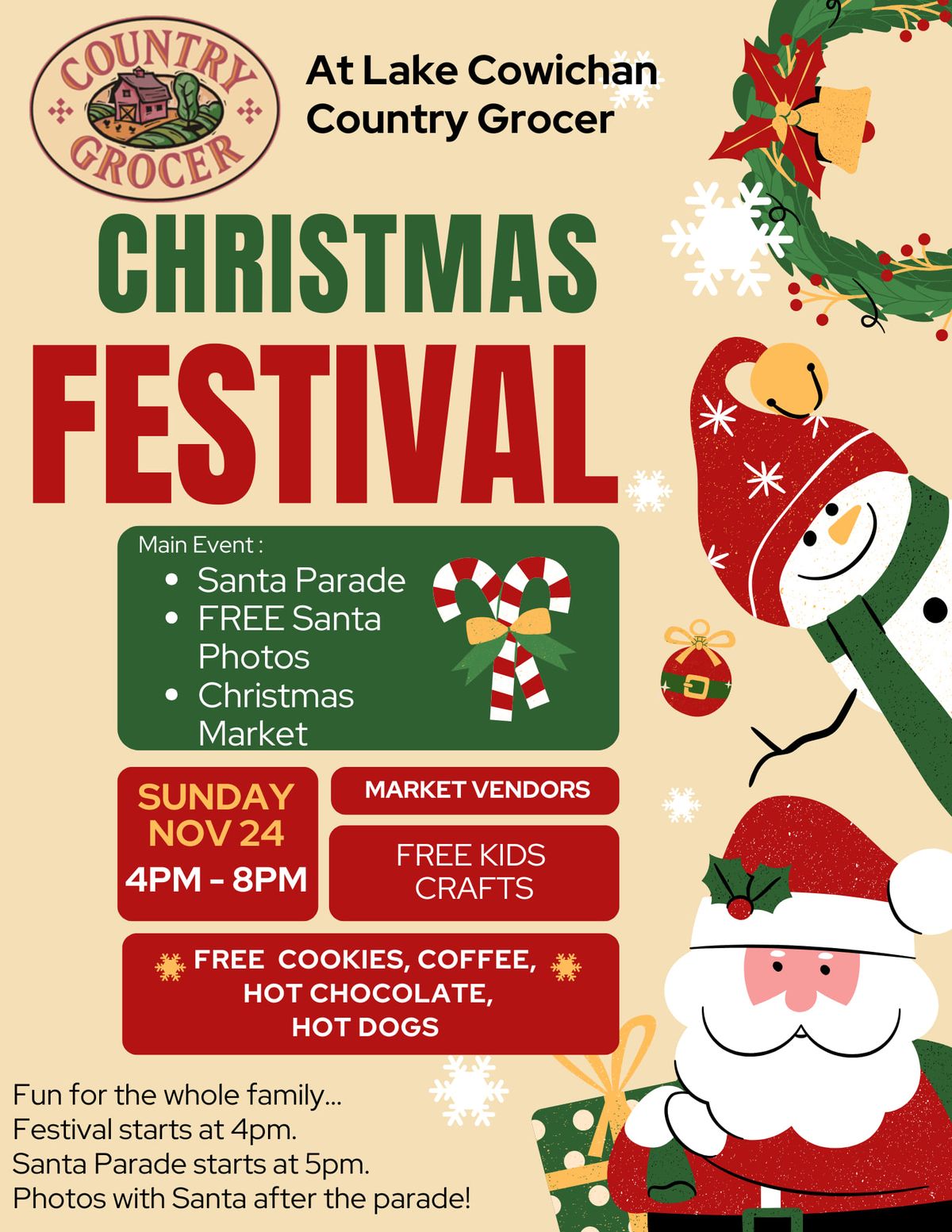 Lake Cowichan Country Grocer Christmas Festival