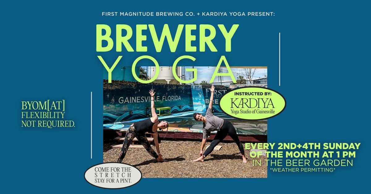 Brewery Yoga at First Mag with Kardiya Yoga 