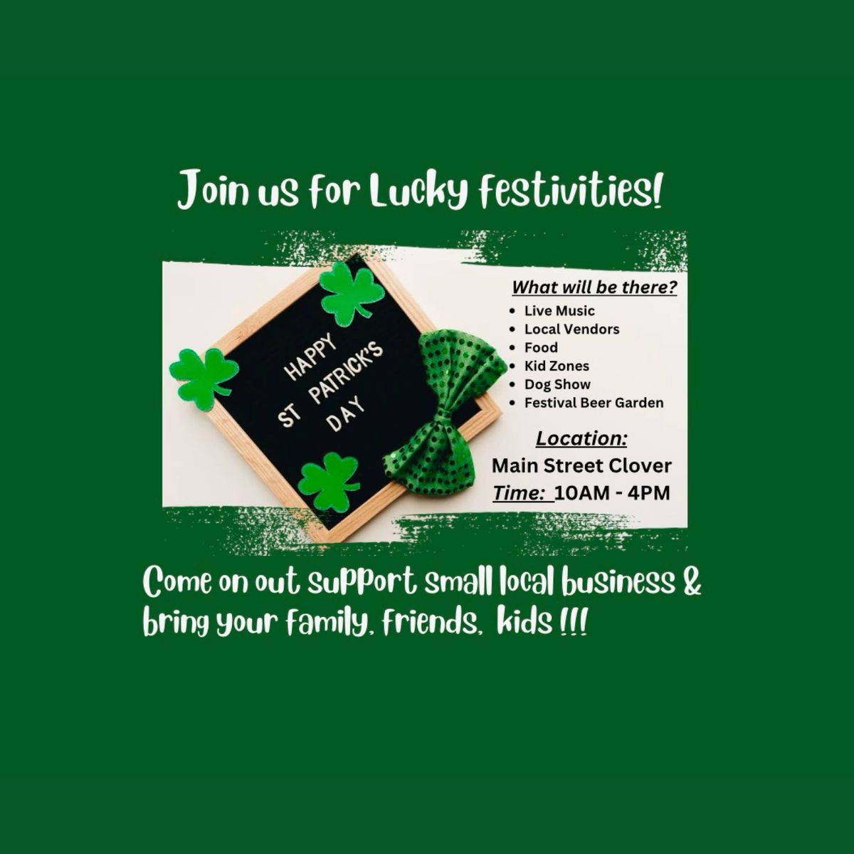 St. Patrick\u2019s Day Event Pop Up 