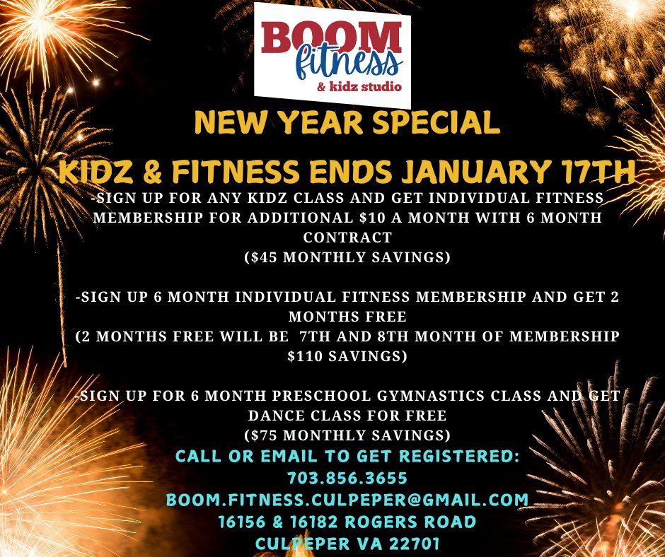 BOOM FITNESS AND BOOM KIDZ NEW YEARS SPECIAL!!!