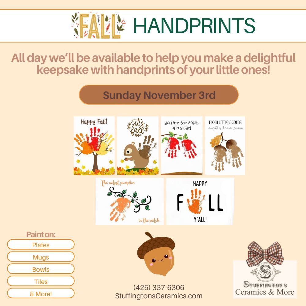 Fall Handprints at Stuffingtons!!!