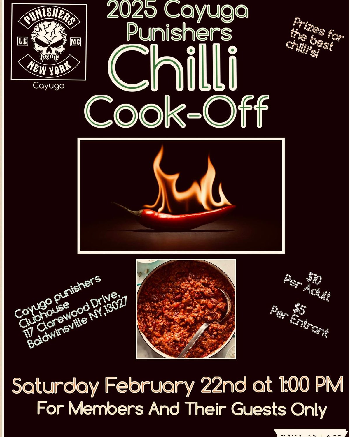 Cayuga Punishers Chili Cook Off