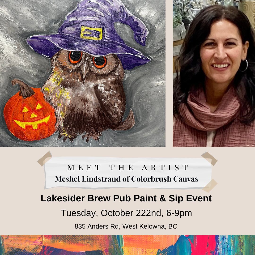 Lakesider Brewery West Kelowna \u201cWitchy Owl\u201d Paint & Sip Event 