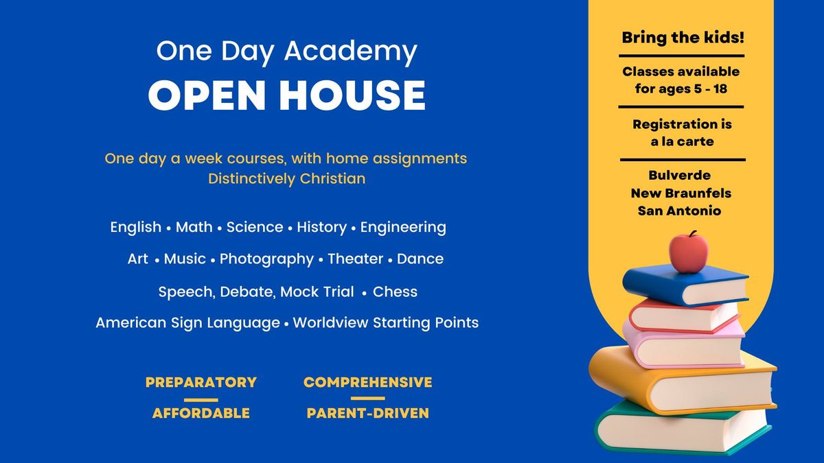 One Day Academy Open House at Rolling Oaks Baptist Church