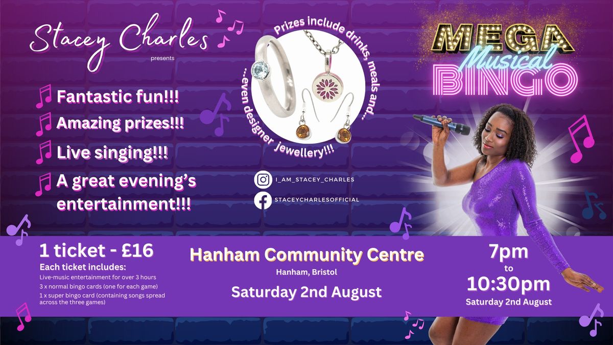 \u2b50MEGA\u2b50 Musical Bingo at Hanham Community Centre (Hanham, Bristol) - Saturday 2nd August 7pm