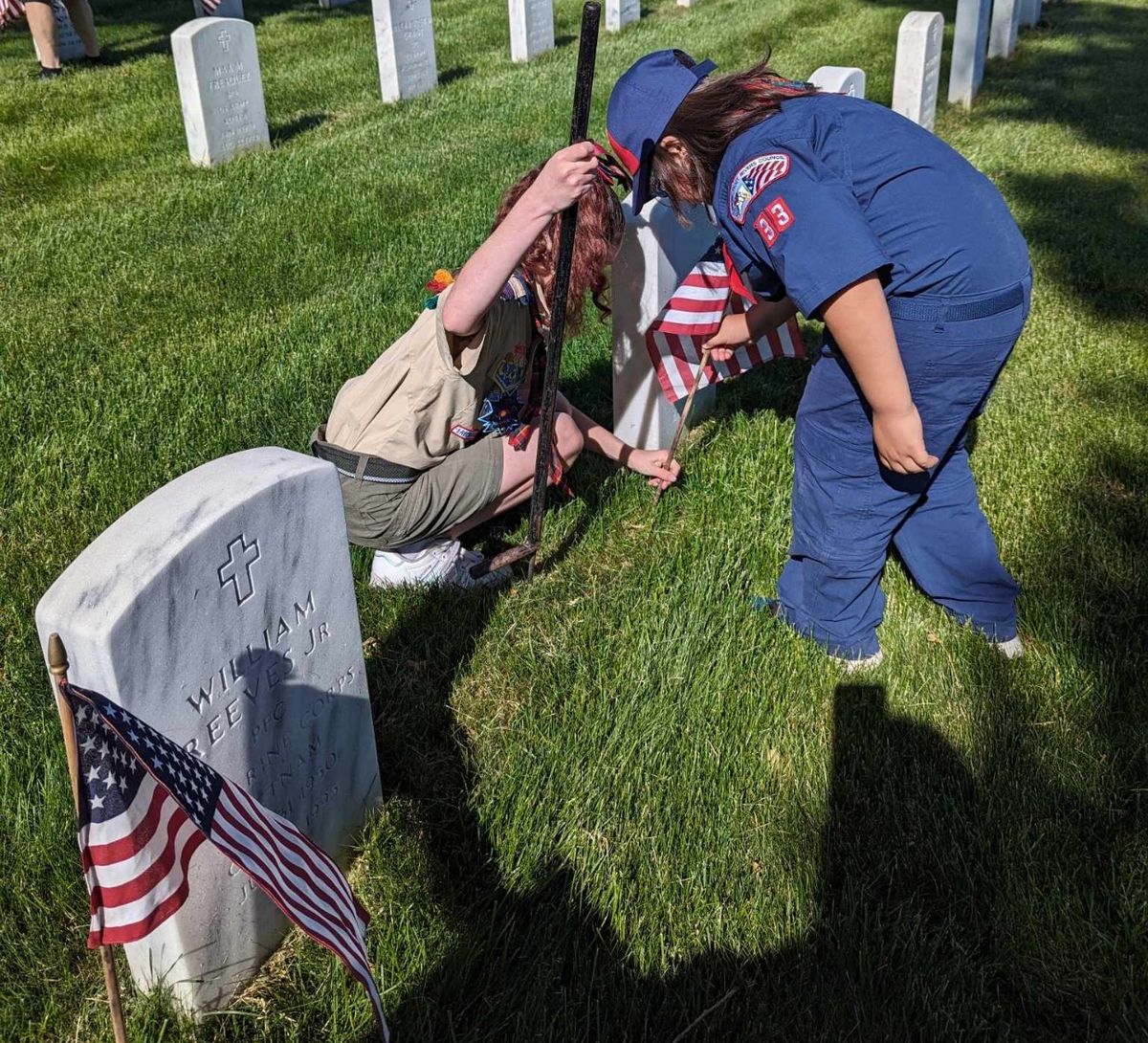 Flags In at Middletown State Cemetery 