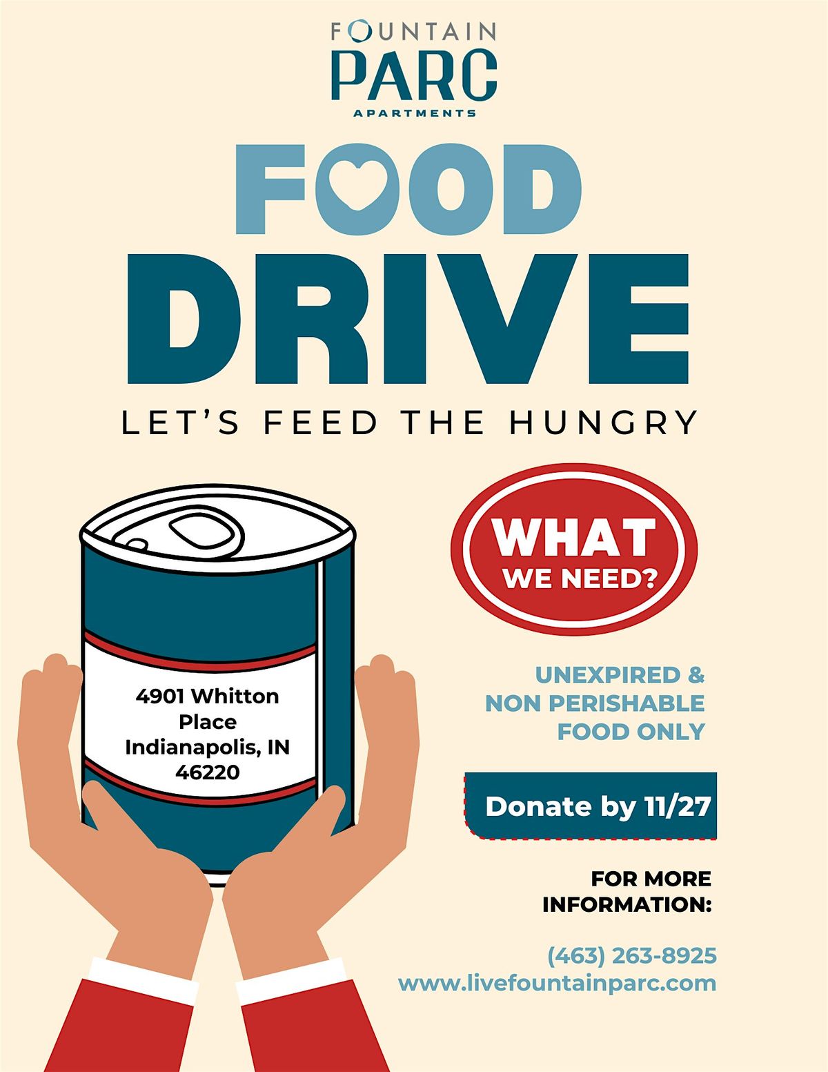 Fountain Parc Food Drive