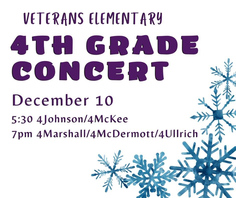 Veterans Elementary 4th Grade Concert- (4Johnson\/4McKee)