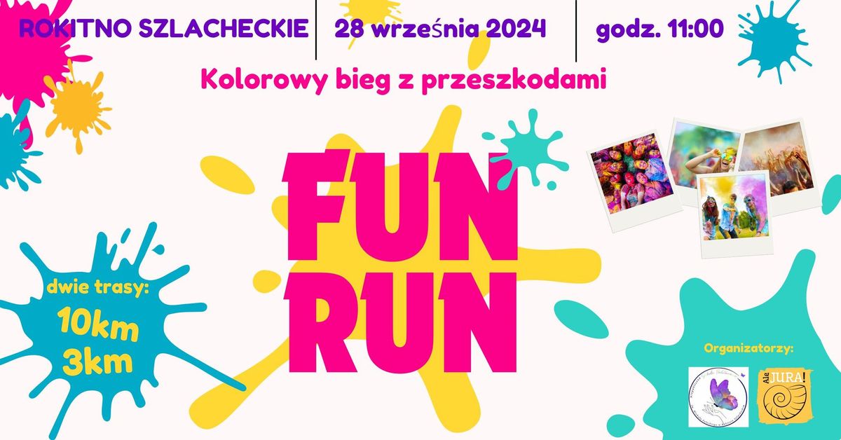 FUN RUN - kolorowy bieg z przeszkodami na 10km i 3km 