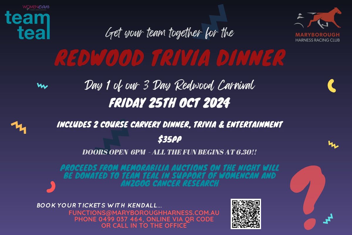 2024 Redwood Team Teal Trivia Night 