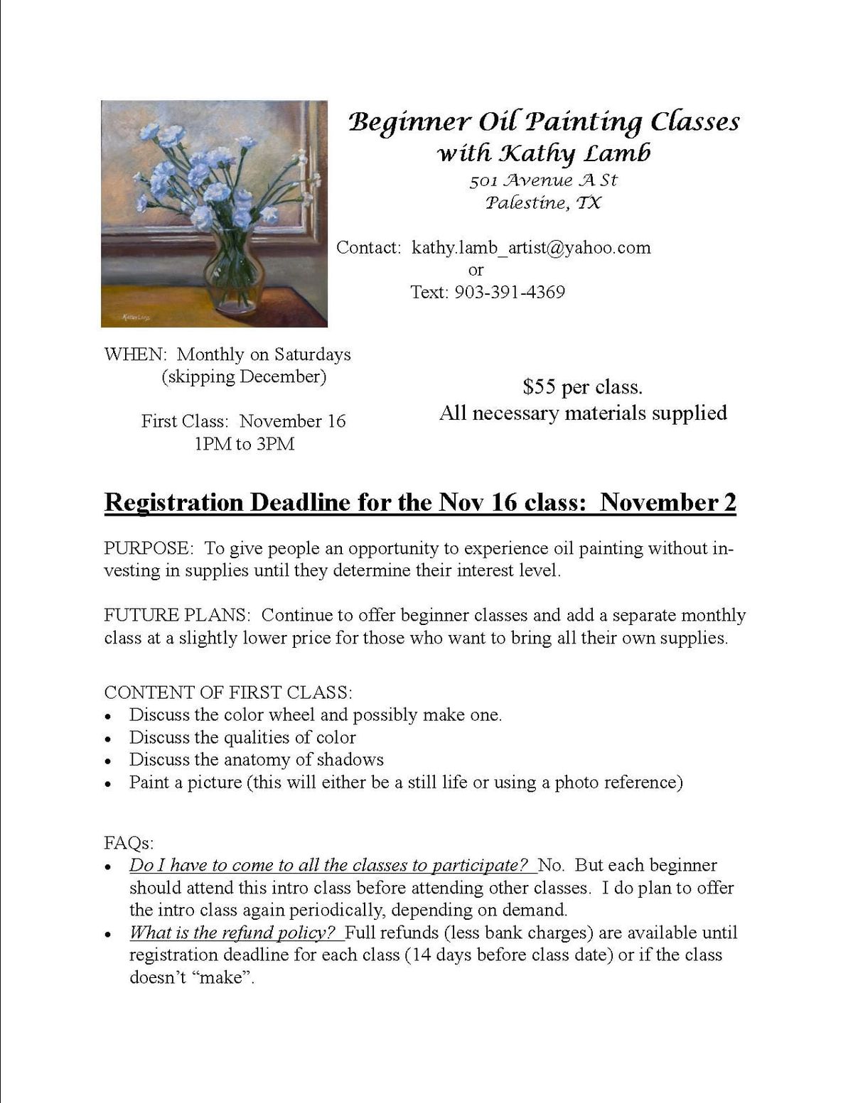 Oil Painting Classes