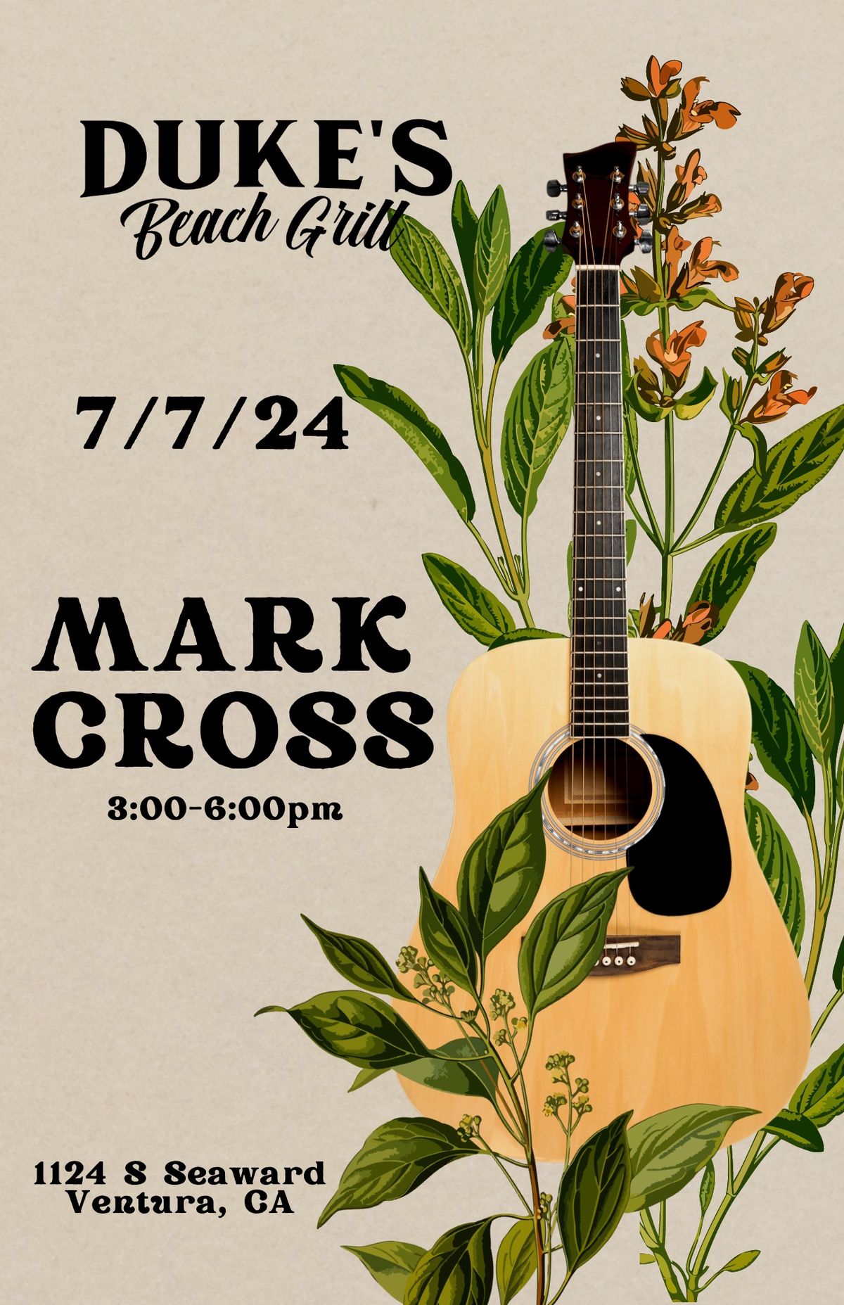 Mark Cross (LIVE MUSIC!) @ Duke\u2019s