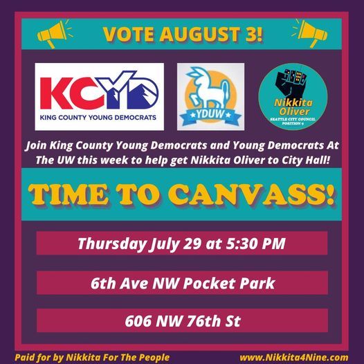 KCYD and YDUW Canvass for Nikkita Oliver!