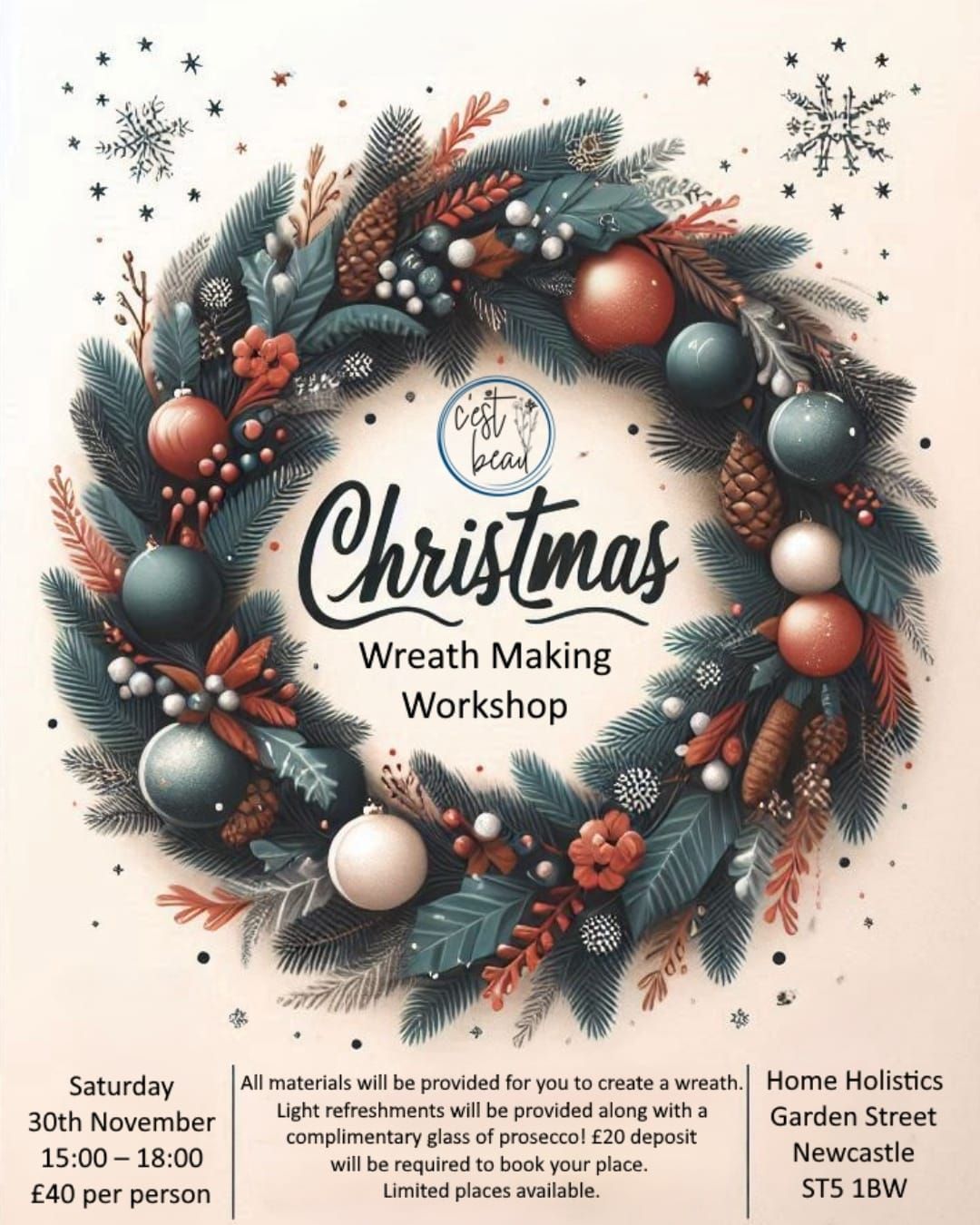 Christmas wreath making workshop \ud83c\udf32\u2744\ufe0f