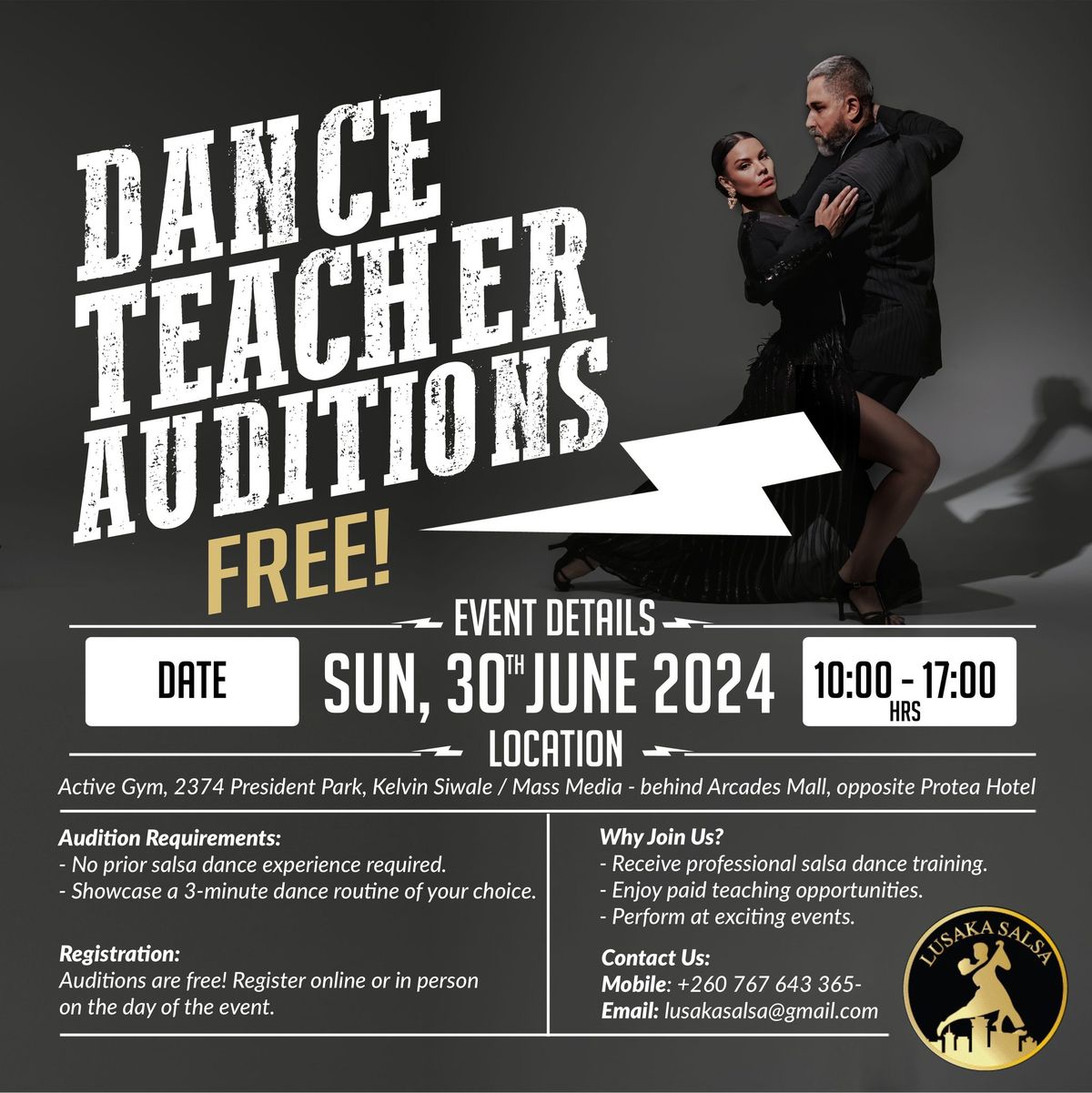 Dance Teacher - Auditions