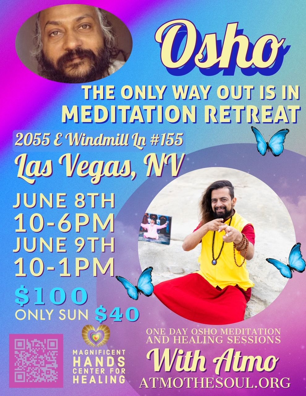 Osho meditations and healing sessions with Atmo in Las Vegas