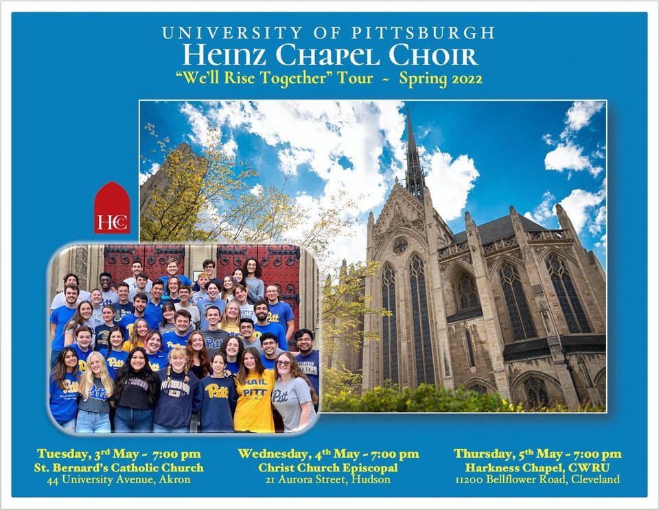 The Chapel Akron Christmas Concert 2022 Heinz Chapel Choir Tour: "Well Rise Together", Harkness Chapel, Cleveland,  5 May 2022
