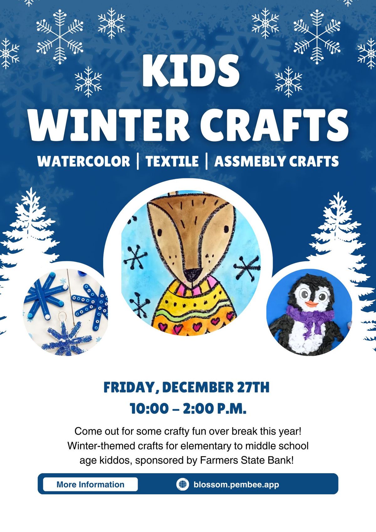 Kids Winter Crafts at Blossom