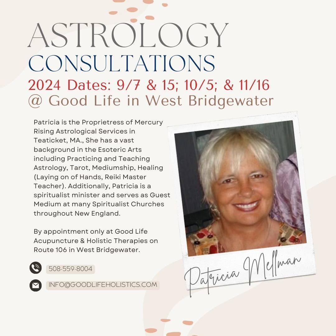 Astrology Consultations with Patricia Mellman, Astrologer