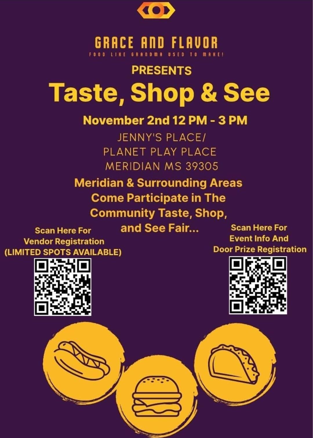 Taste, Shop and See