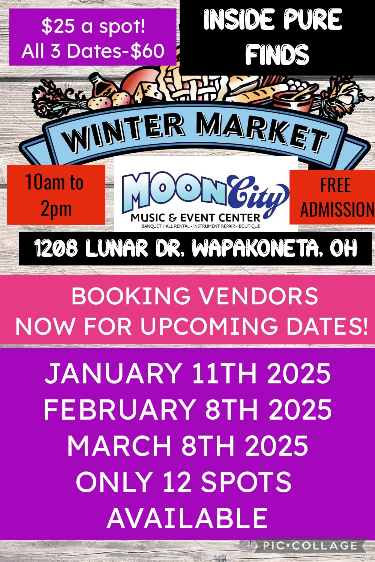 Feb. 8th- WINTER MARKET @MOON CITY MUSIC & EVENT CENTER