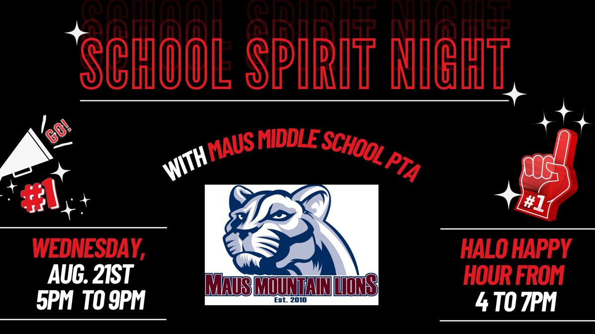 School Spirit Night - Maus Middle School PTA