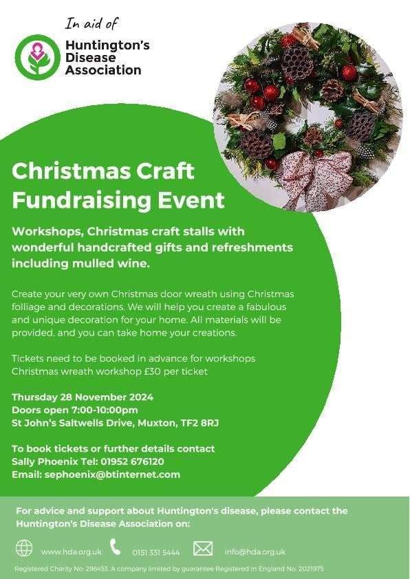 Christmas Wreath Workshop and Craft Fundraising Event 