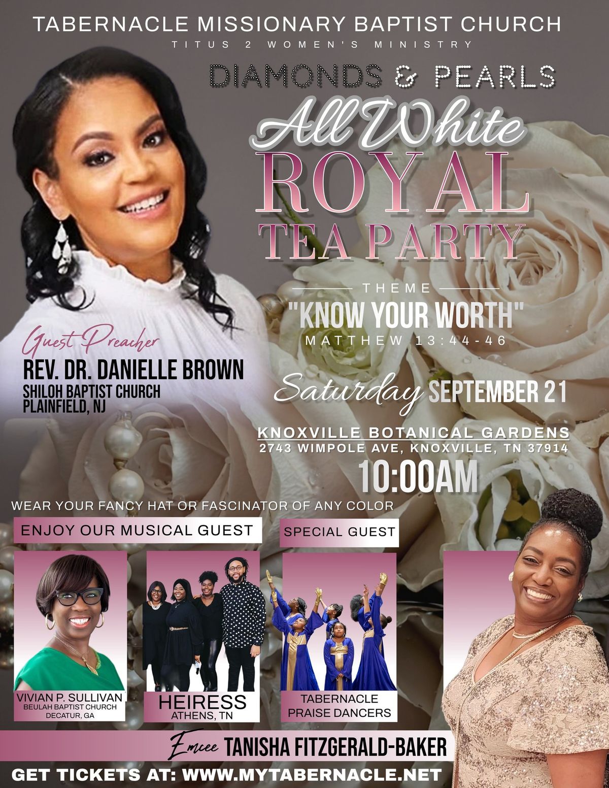 TMBC Diamonds & Pearls All White Royal Tea Party 