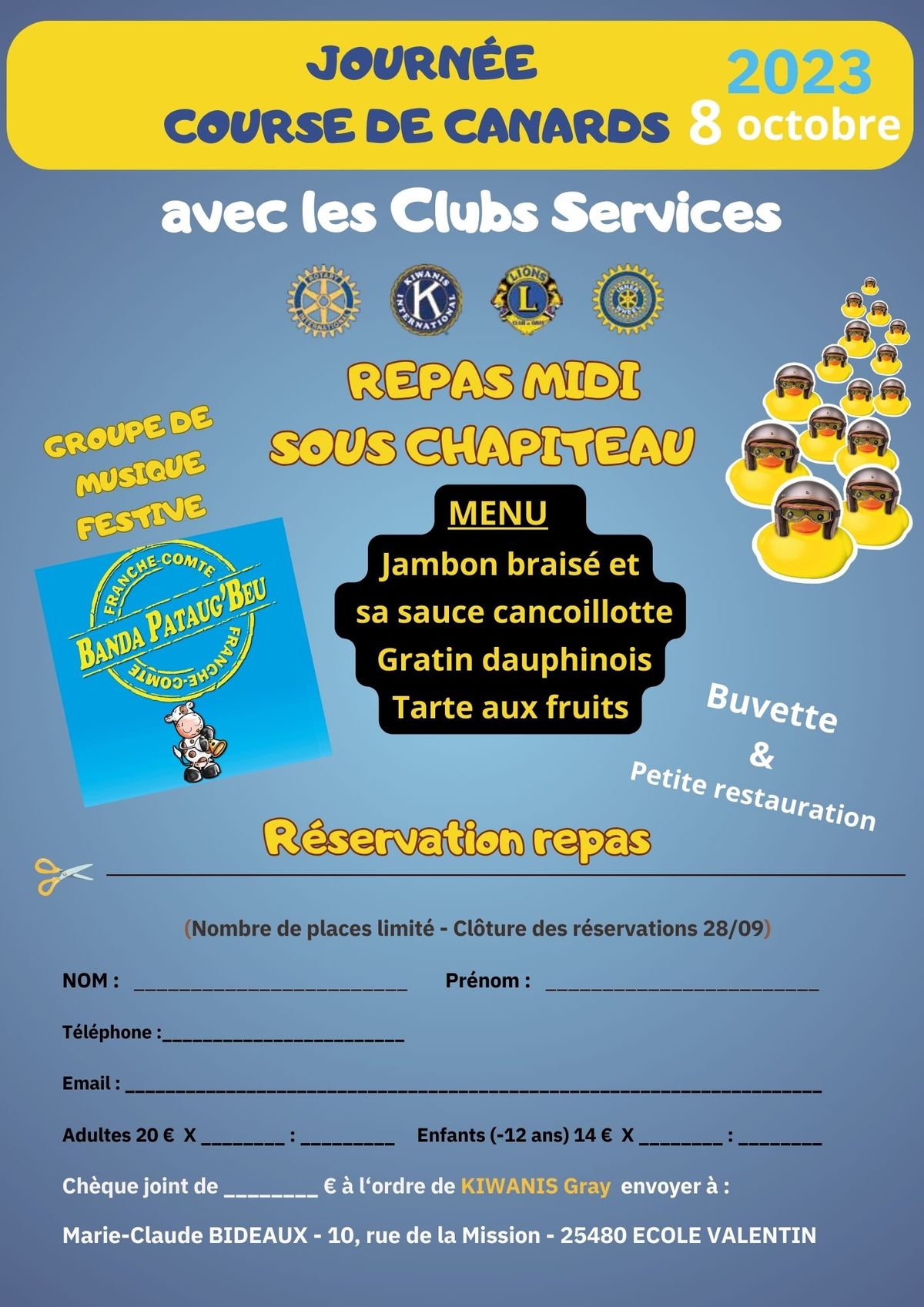 REPAS - Course de canards