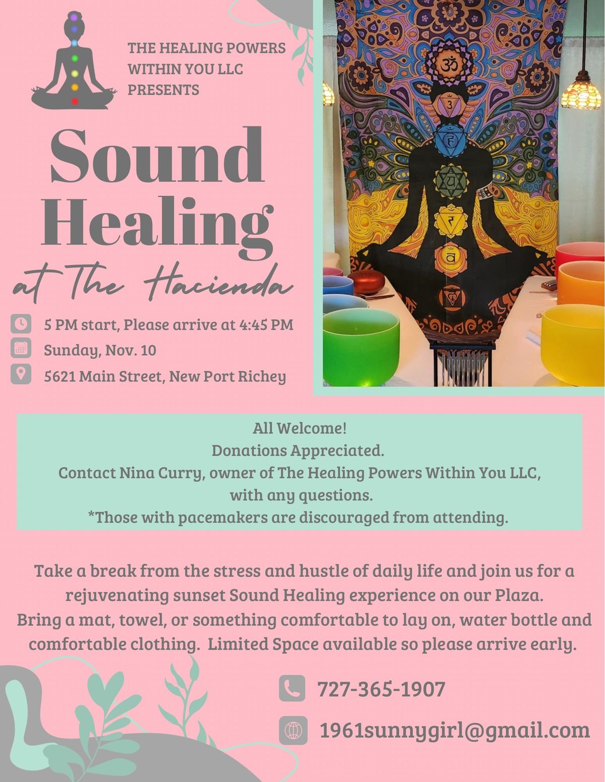 Sunset Sound Healing at The Hacienda 