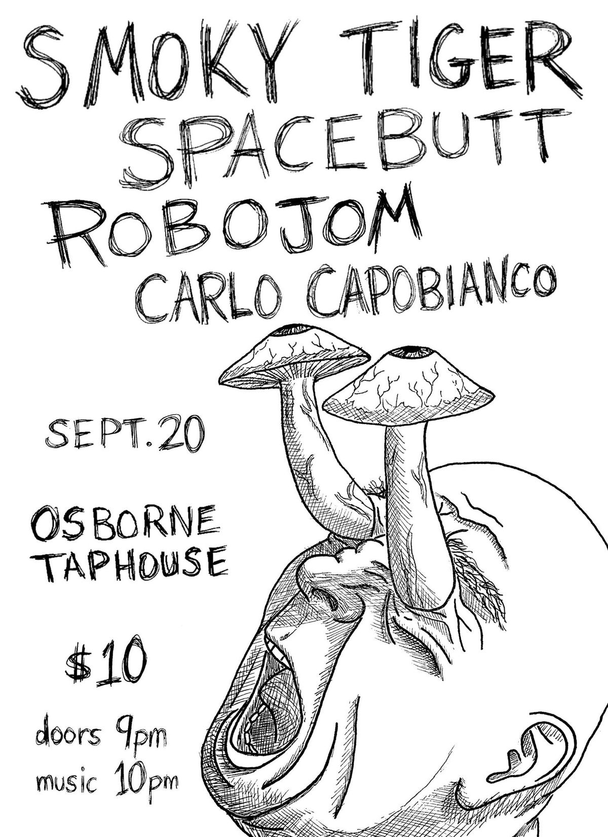 Spacebutt, Smoky Tiger, Robojom, Carlo Capobianco Live at Osborne Taphouse!