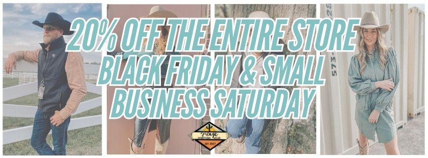 BLACK FRIDAY & SMALL BUSINESS SATURDAY AT FRINGE!